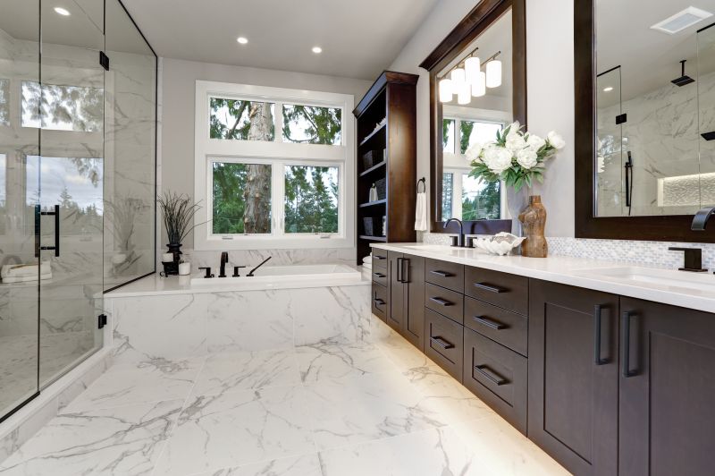 Luxury Bathroom with Ambient Lighting